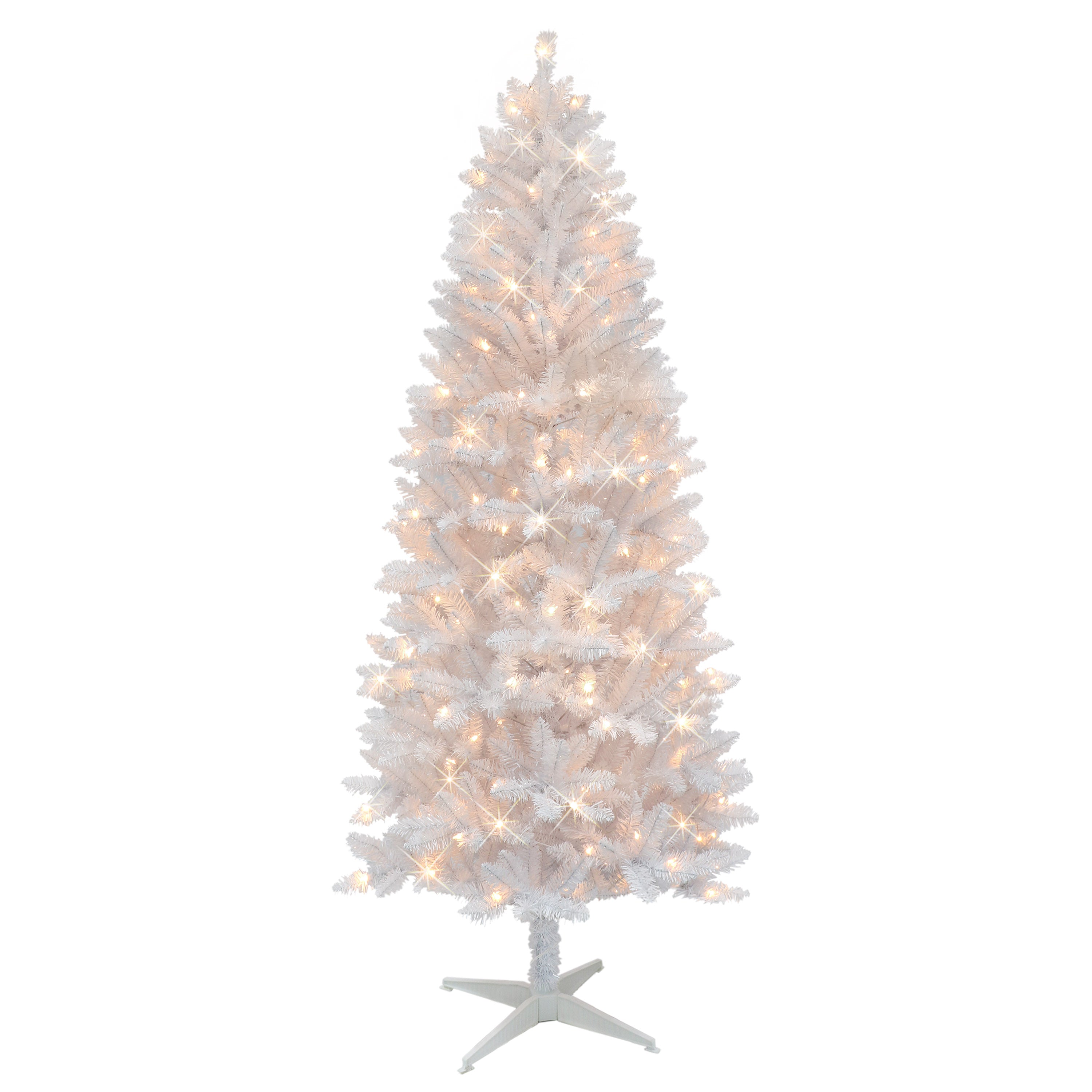 6 ft Pre-Lit White Carson Artificial Pine Tree WH-CPA-60C150