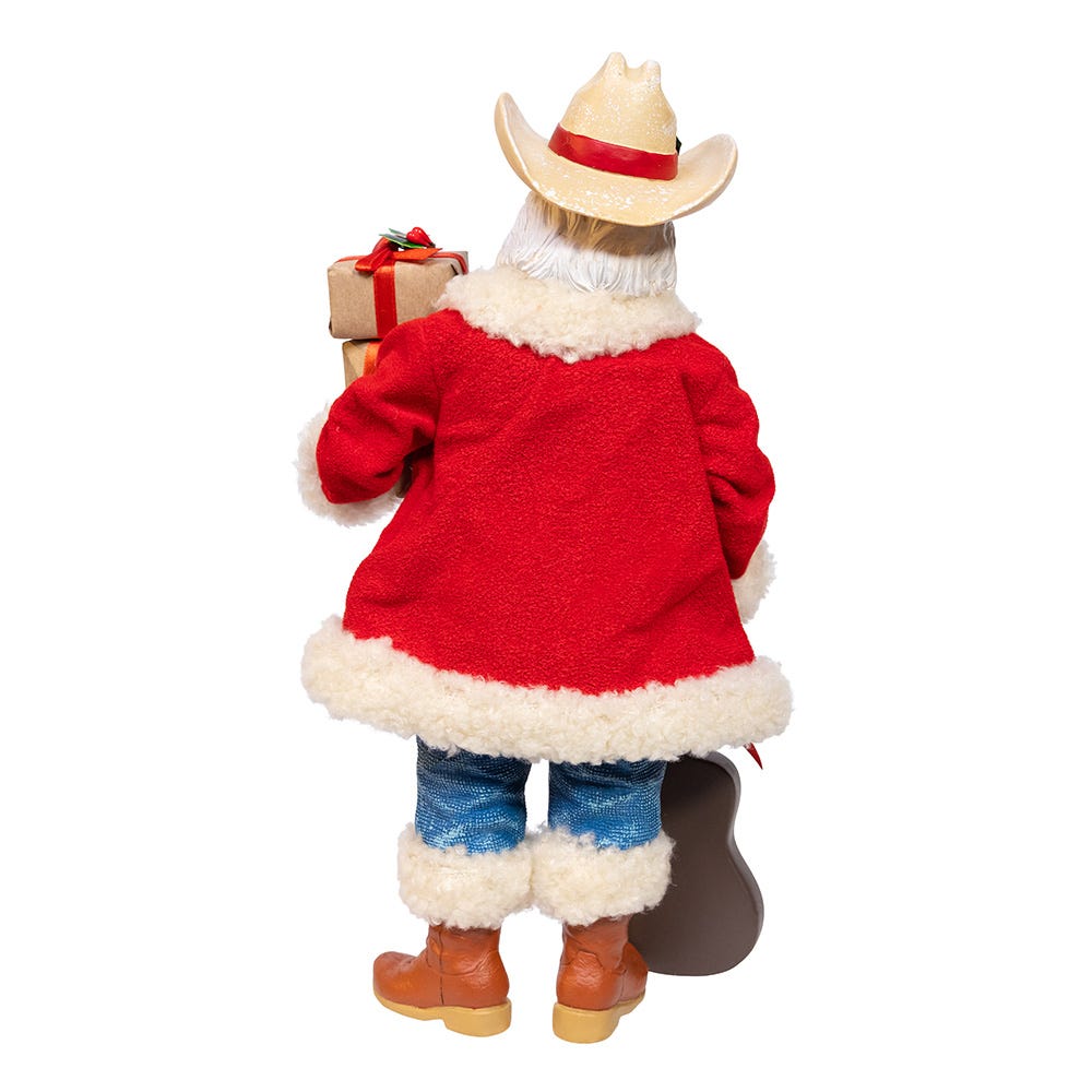 Kurt Adler 11-Inch Fabriché Western Santa with Guitar
