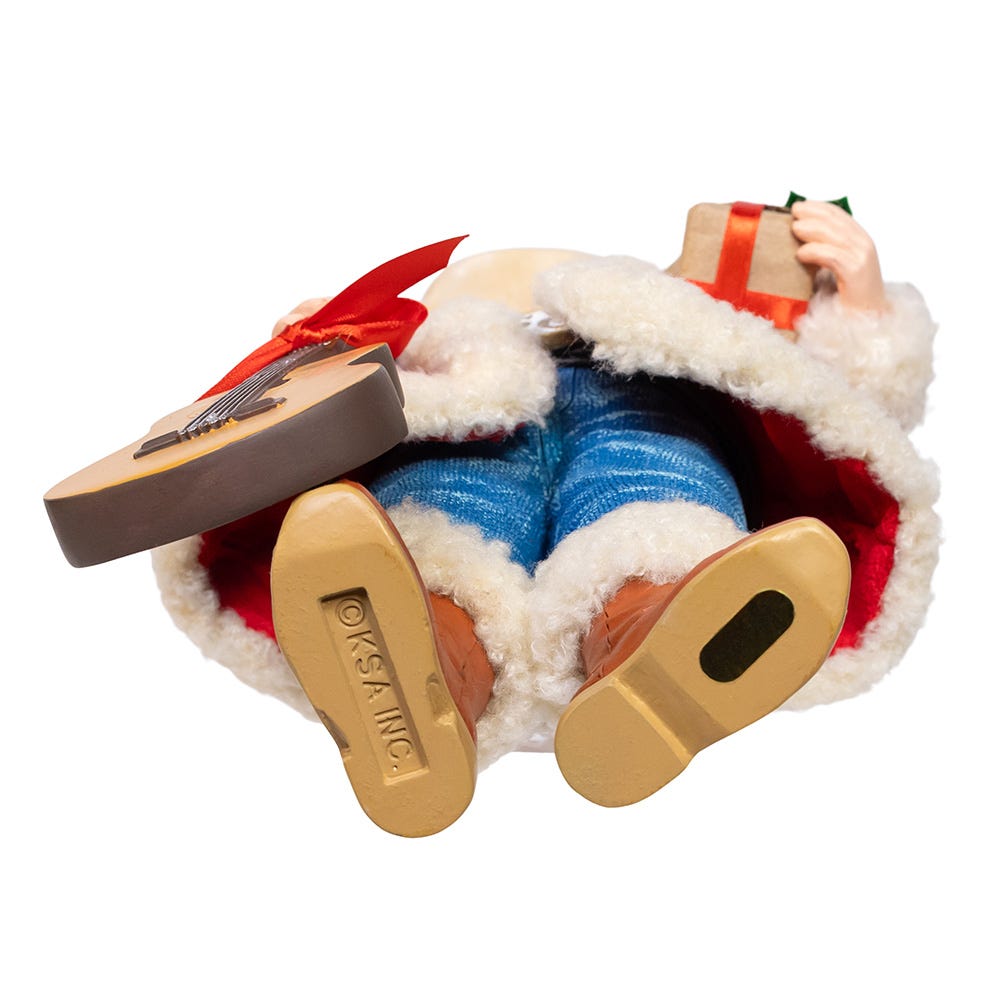 Kurt Adler 11-Inch Fabriché Western Santa with Guitar