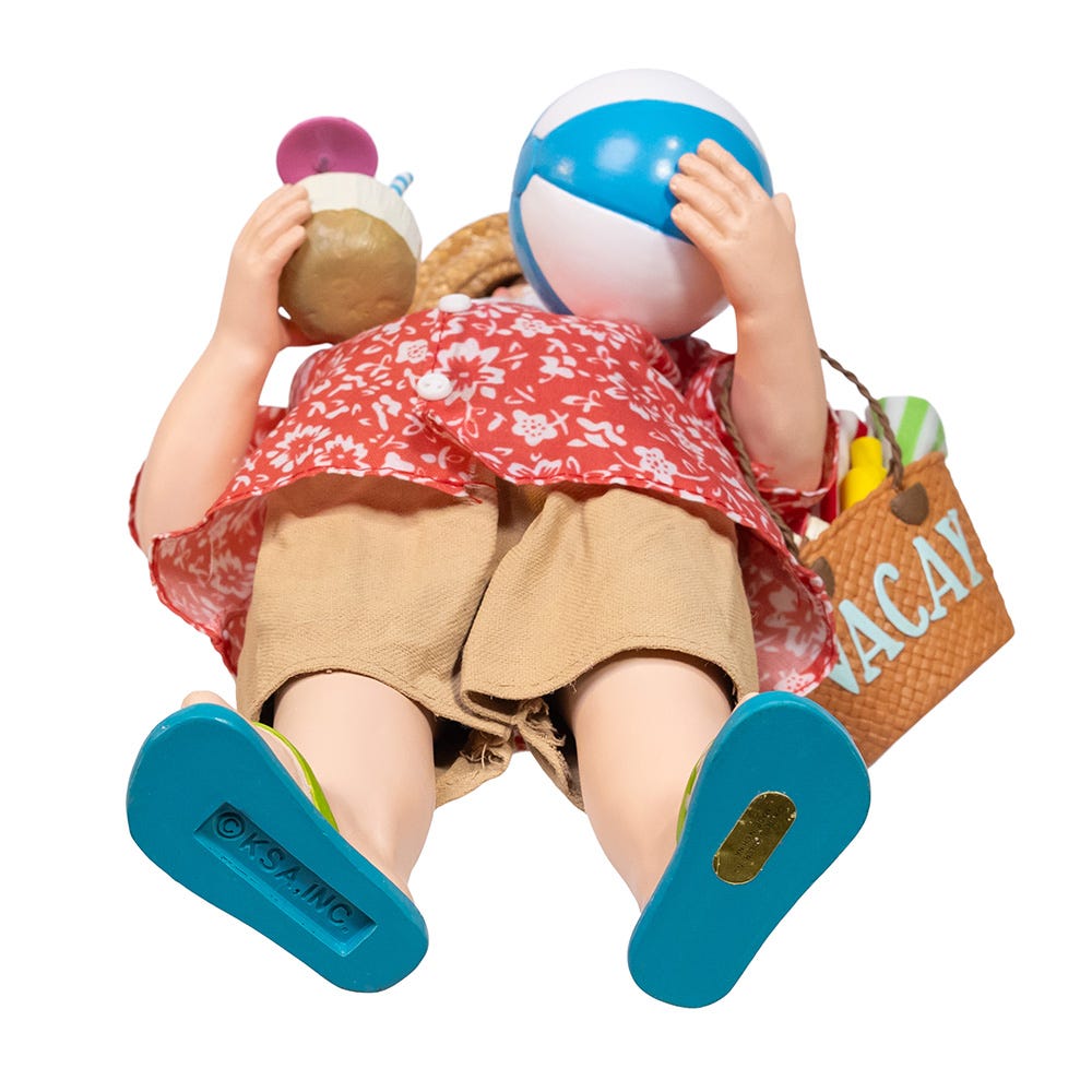 Kurt Adler 10.5-Inch Fabriché Palm Beach Santa