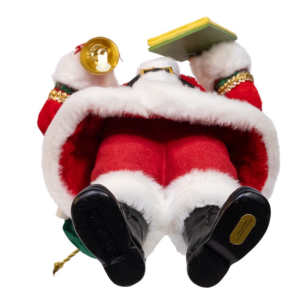 Kurt Adler 10.5" Fabriché Traditional Santa with December 25th Calendar