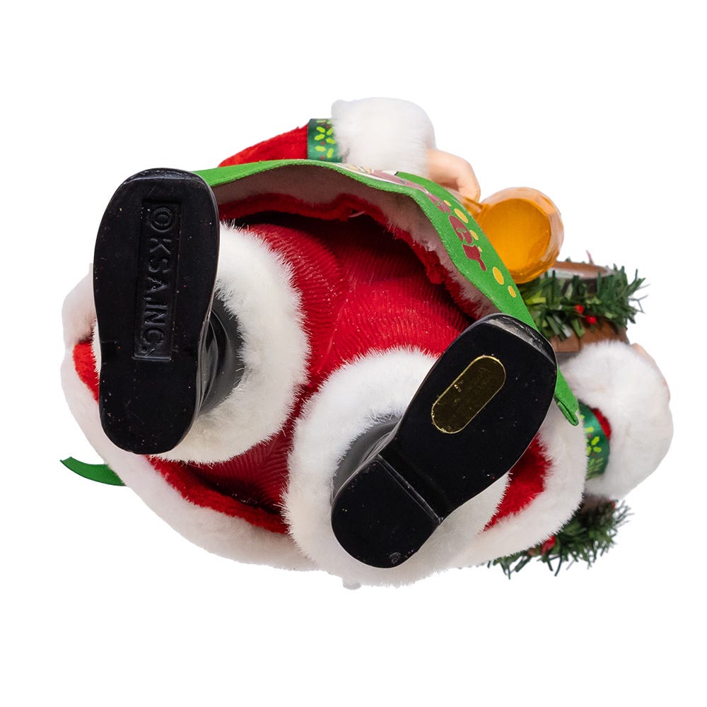 Kurt Adler 10.5-Inch Fabriché Beer Santa with Barrel