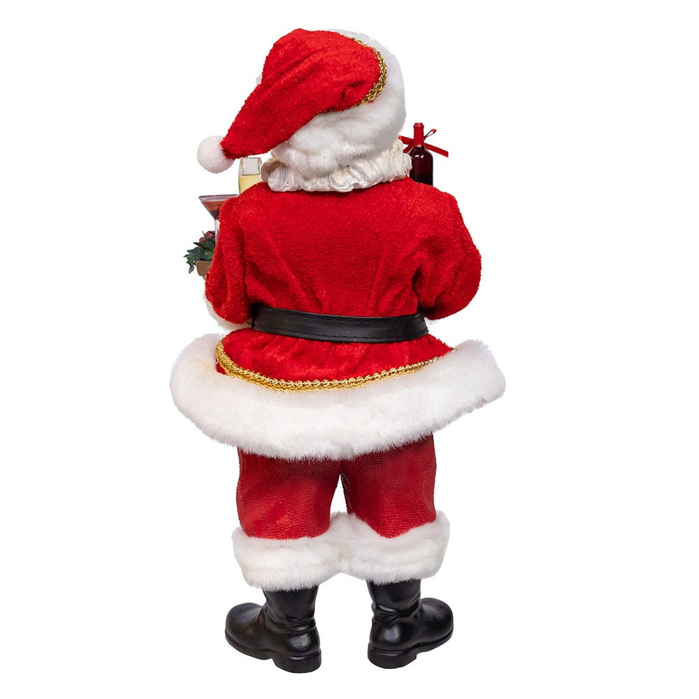 Kurt Adler 10.5-Inch Fabriché Wine Santa