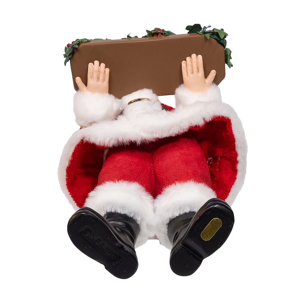 Kurt Adler 10.5-Inch Fabriché Wine Santa