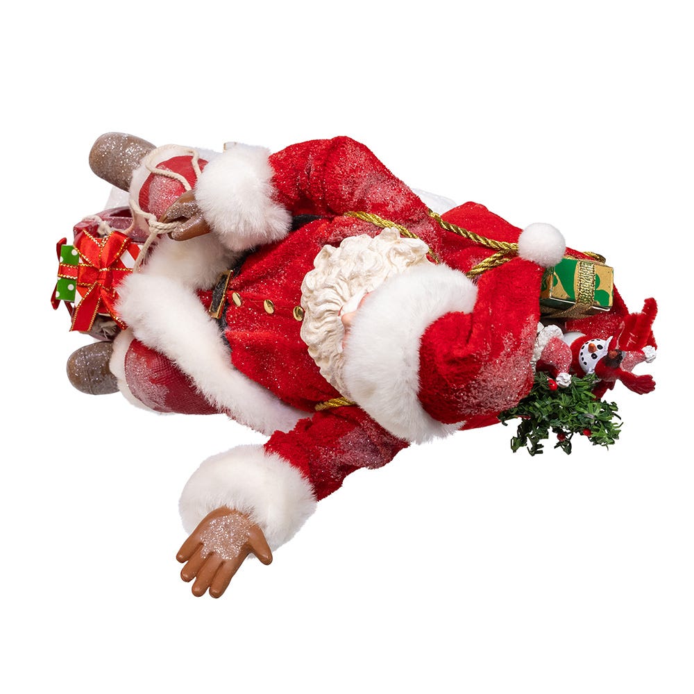 Kurt Adler 8.5-Inch Fabriché Santa on Sled