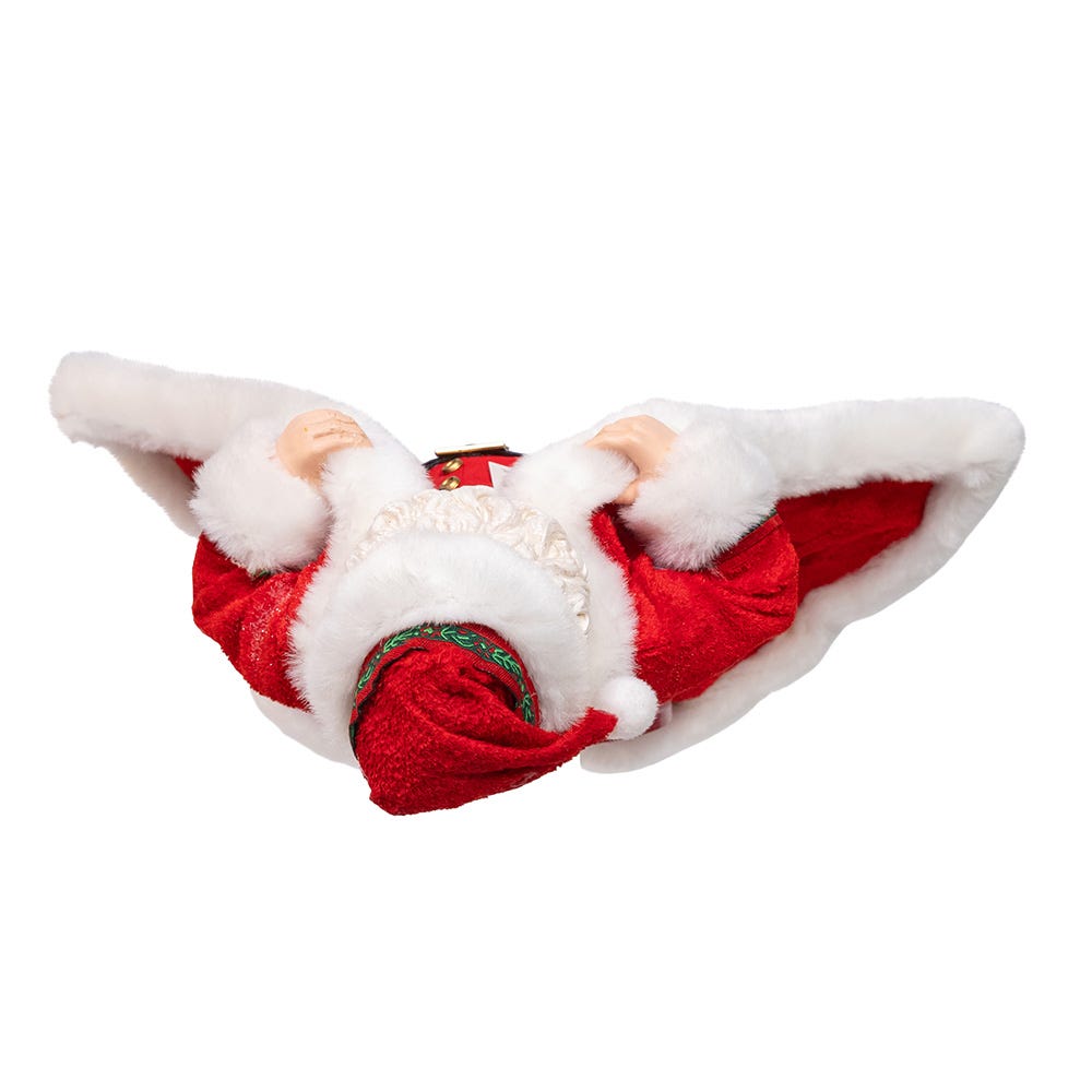 Kurt Adler 10.5-Inch Fabriché Santa with Gifts in Pocket.