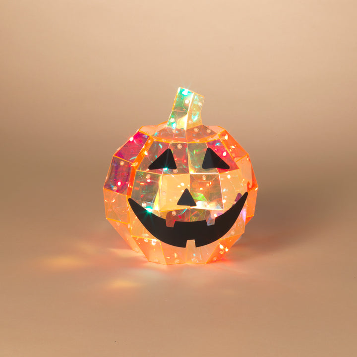 Vibrant 9.56 Inch USB Electric RGB Lighted Holographic Halloween Pumpkin with Remote Control #2738690EC