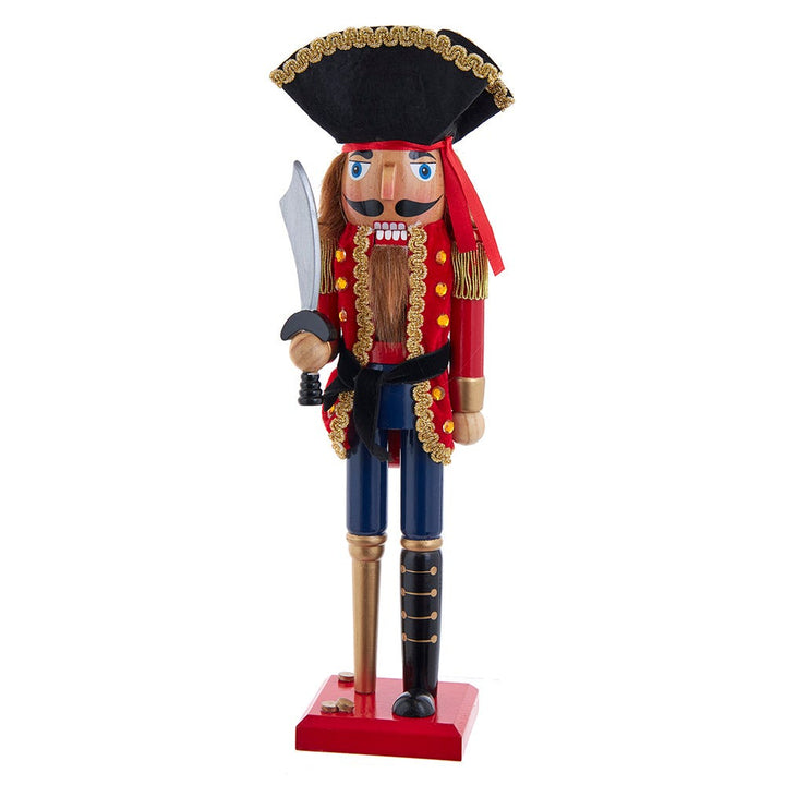 Kurt Adler 15-Inch Pirate Nutcracker with peg leg G5003