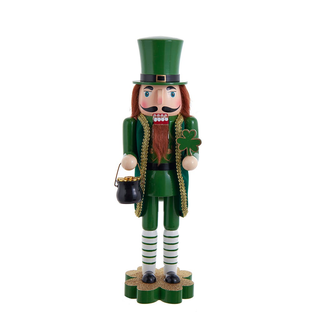 Kurt Adler 14-Inch Leprechaun Soldier Nutcracker G5008