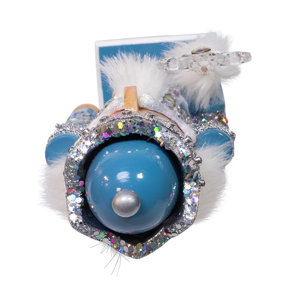 Kurt Adler Wooden 15-Inch Blue and Platinum Nutcracker