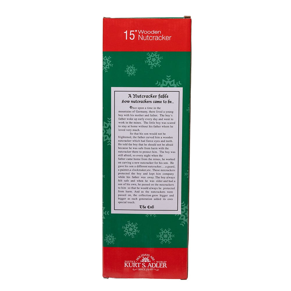 Kurt Adler Wooden 15-Inch Blue and Platinum Nutcracker