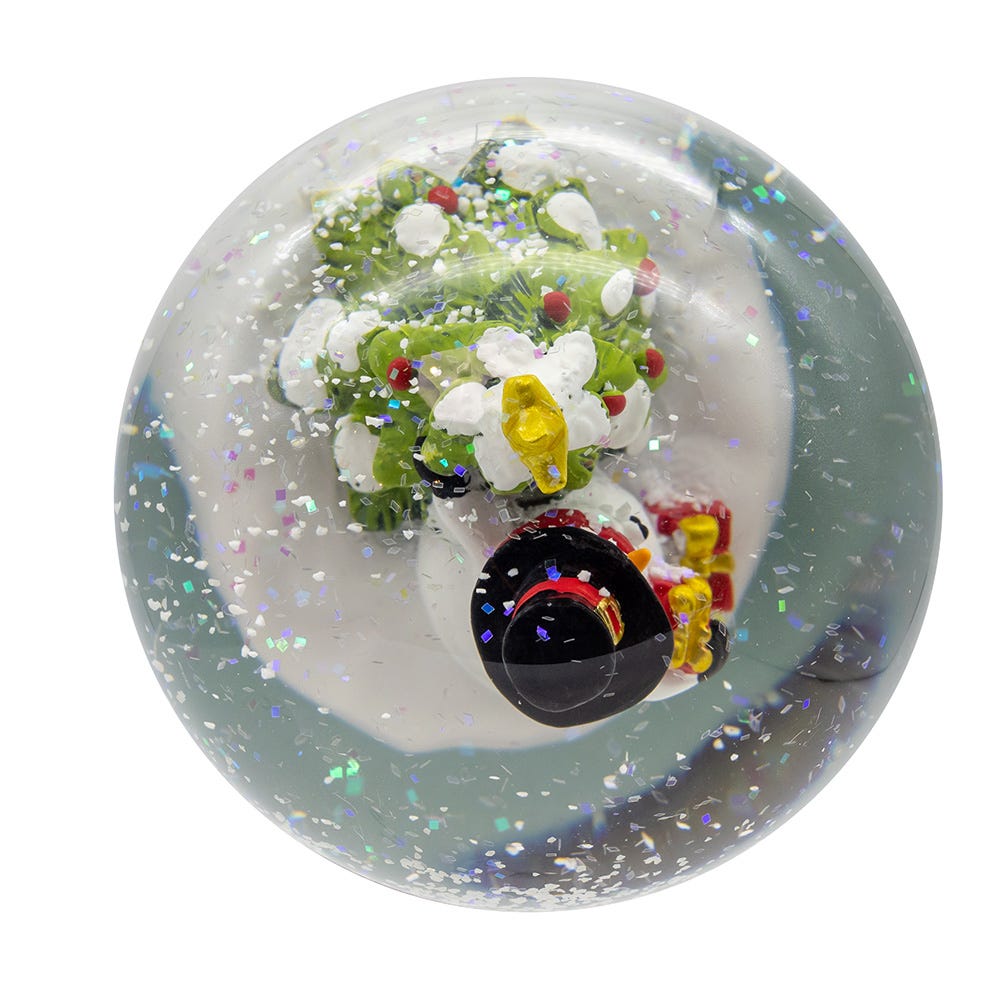 Kurt Adler 5-Inch Wind-Up Musical Snowman With Water Globe