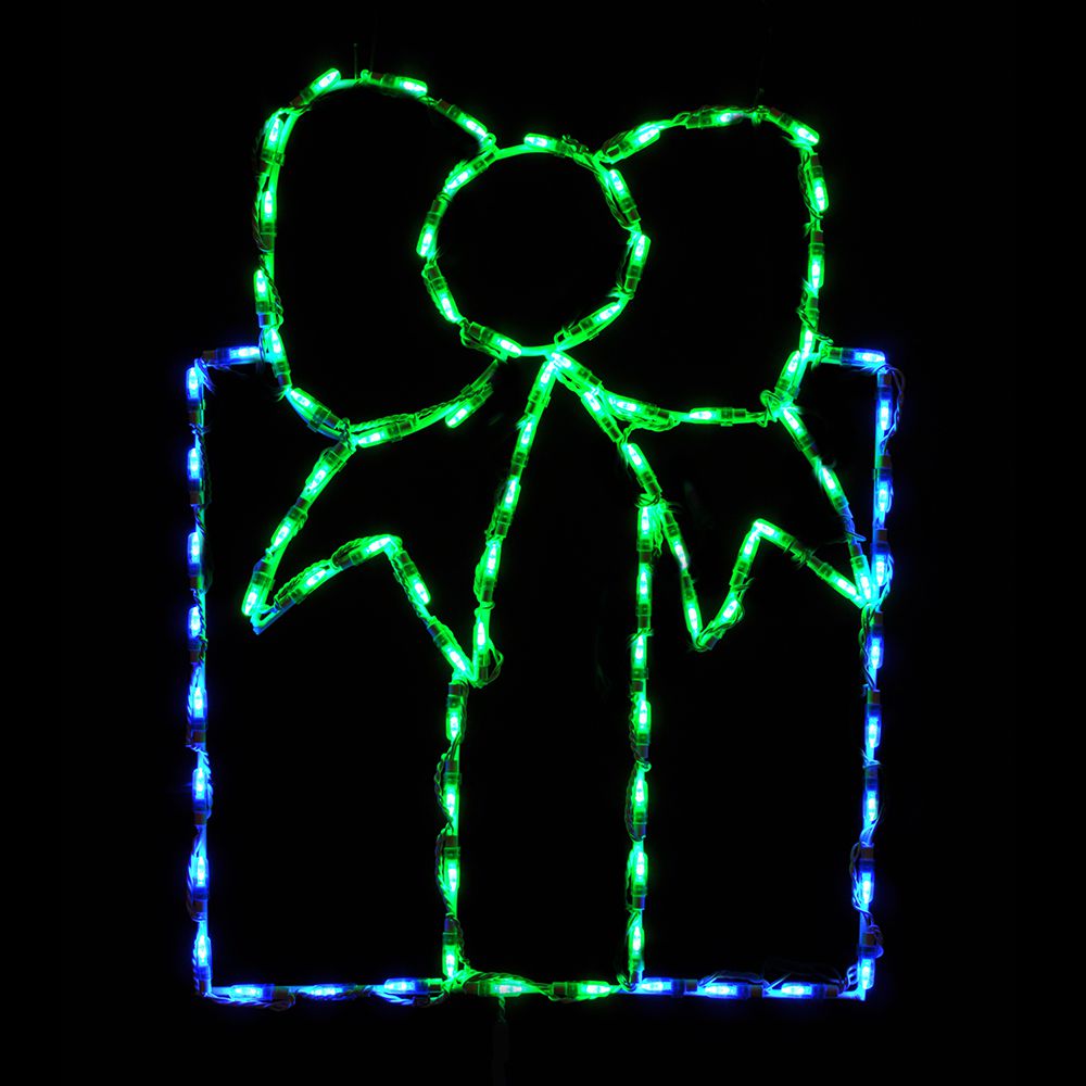 Brite Ideas 26" Gift Box with Bow LED Display GB26