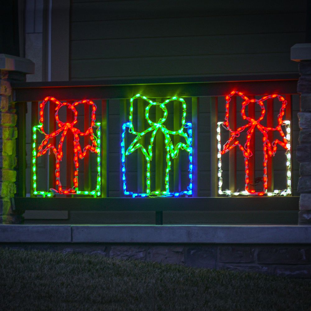 Brite Ideas 26" Gift Box with Bow LED Display GB26