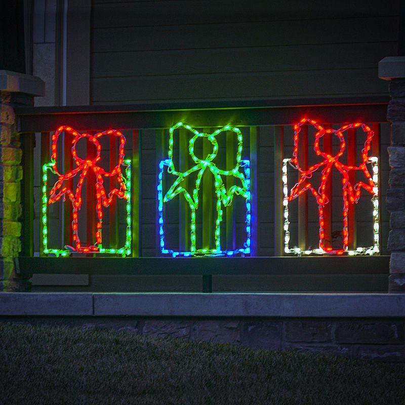 Brite Ideas 26" Gift Box with Bow LED Display GB26