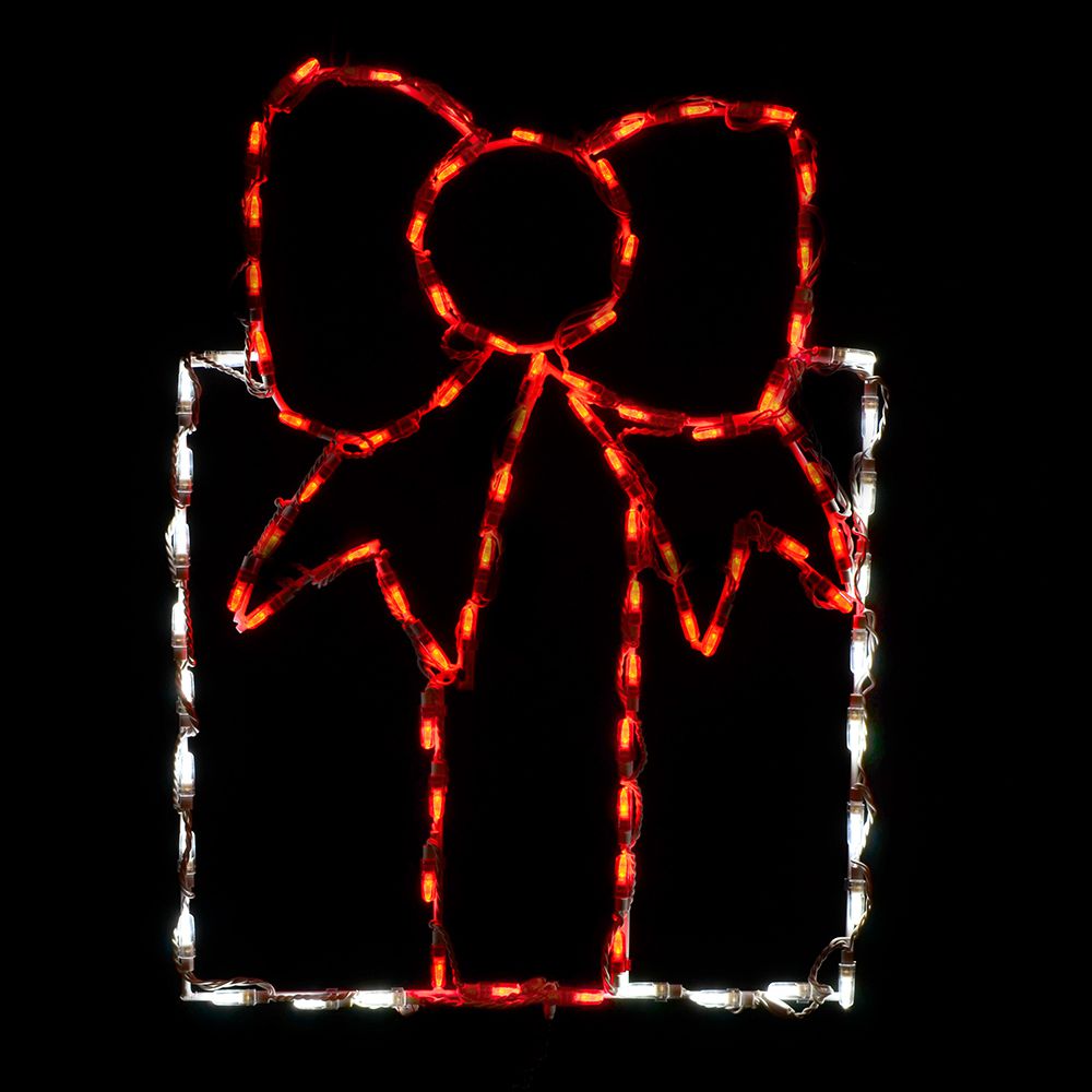Brite Ideas 26" Gift Box with Bow LED Display GB26