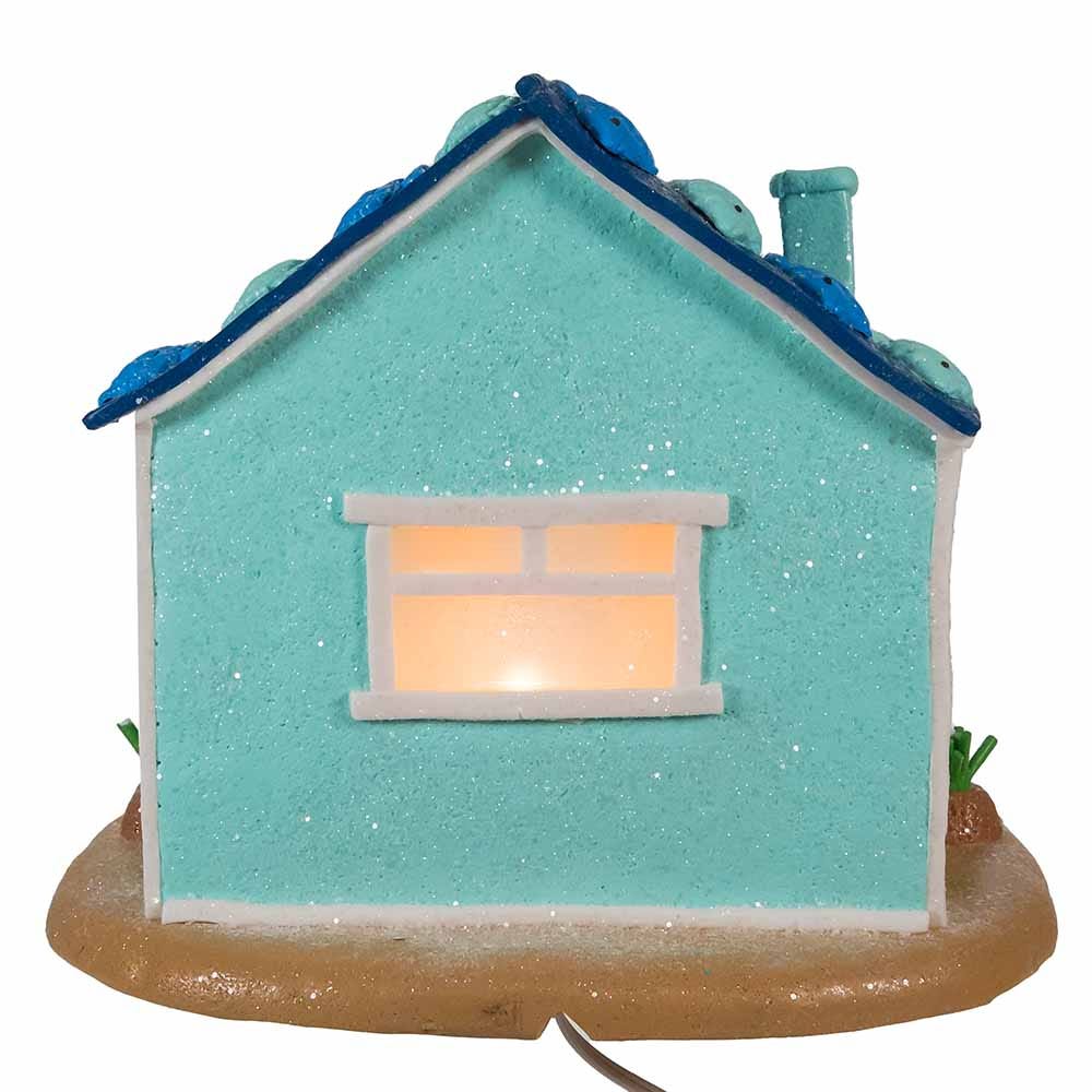 Kurt Adler 8-Inch Gingerbread Beach House with C7 Bulb