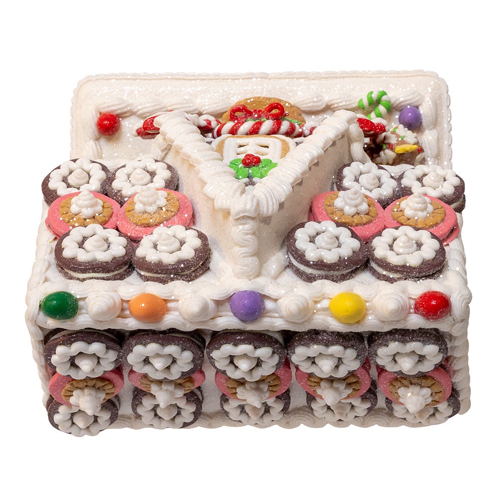 Kurt Adler 9.5-Inch Battery Operated LED Gingerbread Cookie House