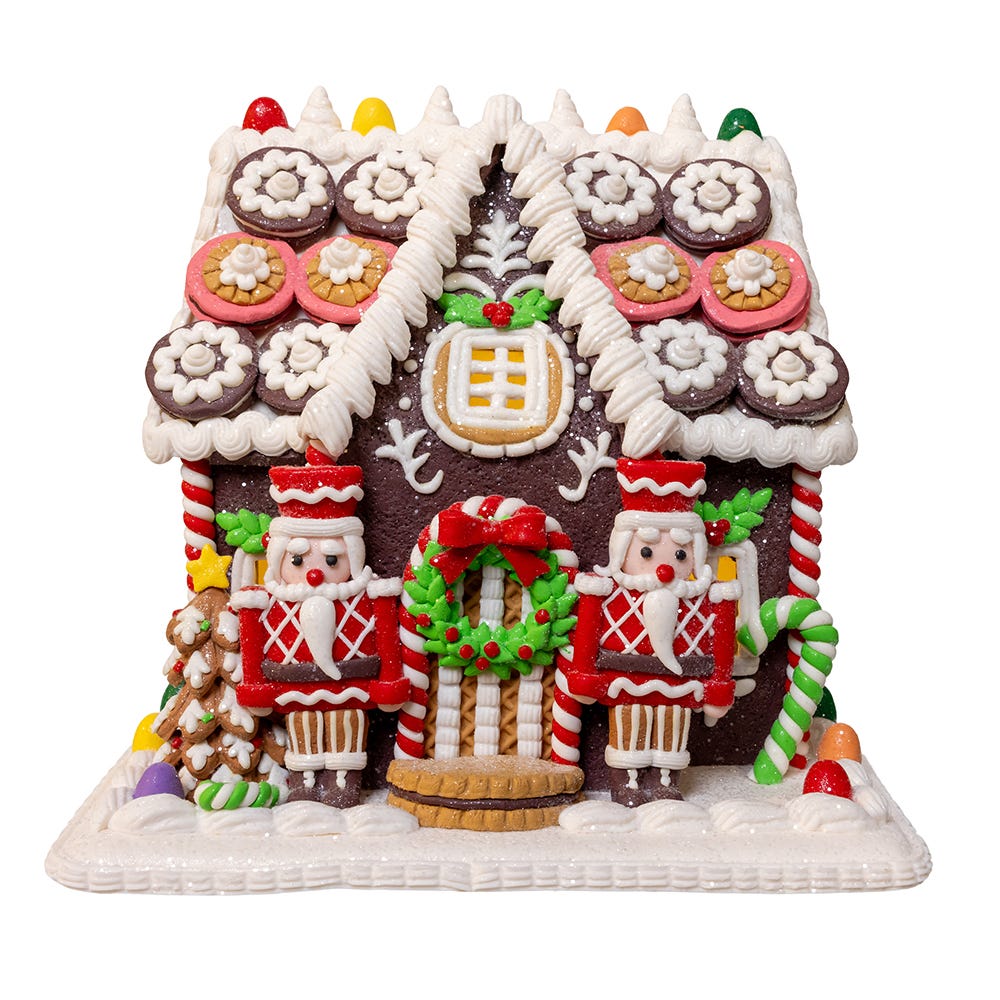 Kurt Adler 9.5-Inch Battery Operated LED Gingerbread Cookie House