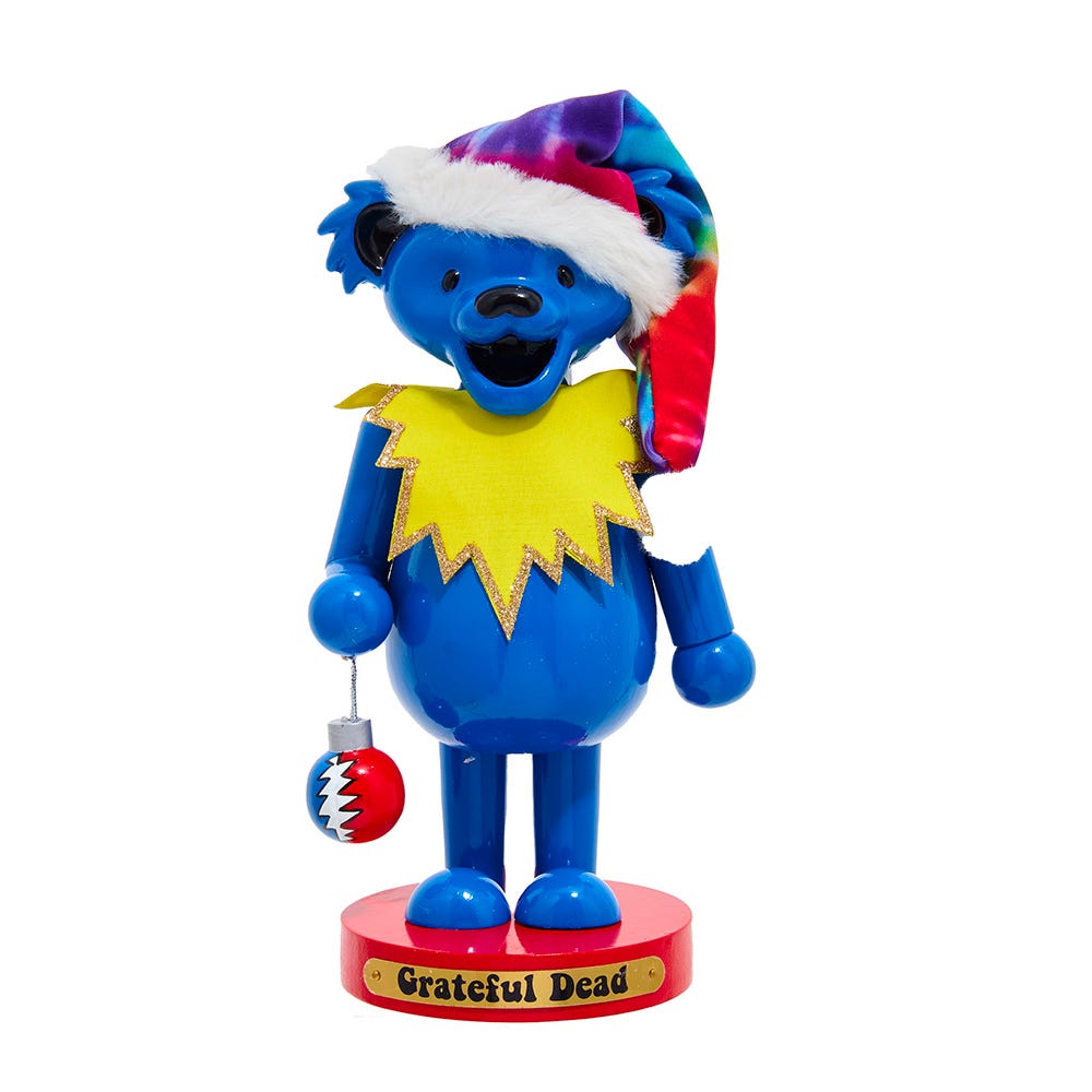 Kurt Adler Grateful Dead Bear Nutcracker 10 Inch Christmas Décor