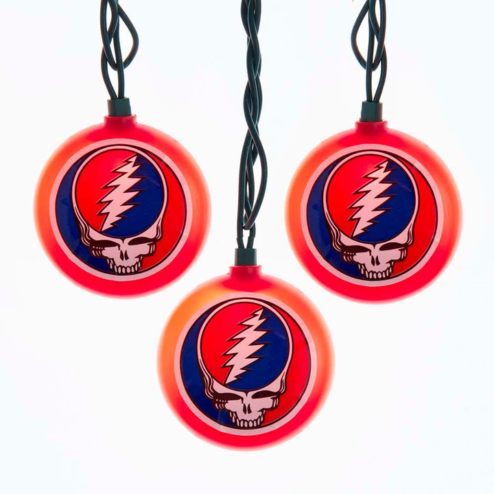 Kurt Adler 10-Light Grateful Dead Disc Light Set