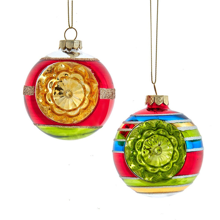 Kurt Adler 75MM Early Years Glass Ornaments, 4 Piece Set