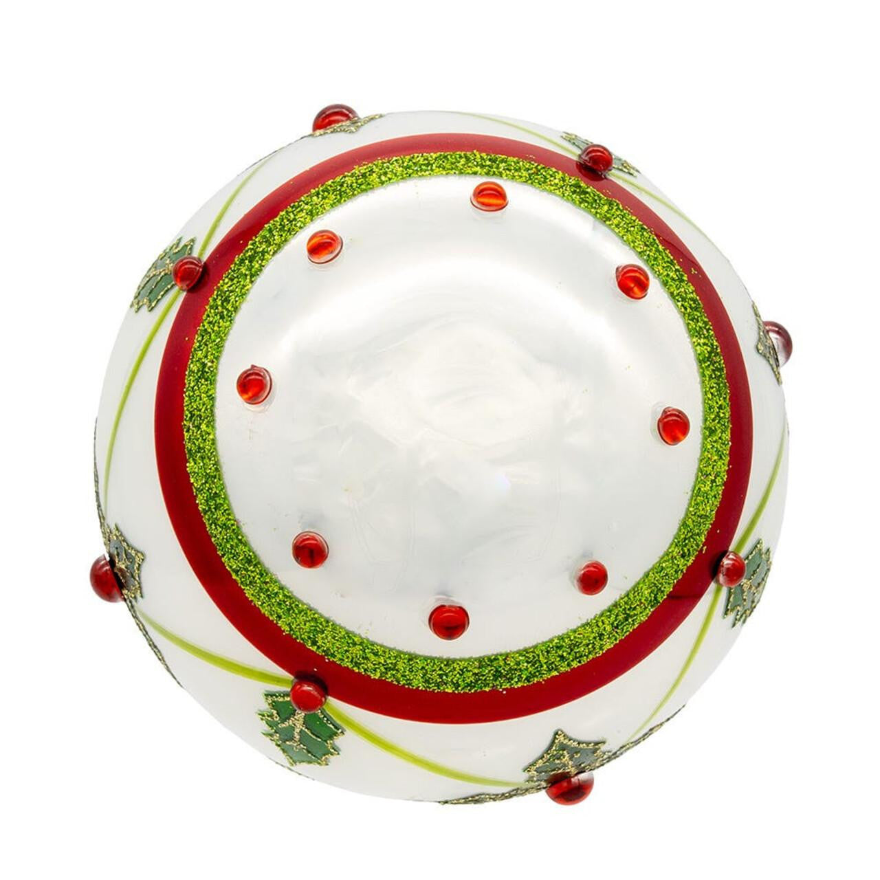 Kurt Adler 80MM Glass White, Red & Green Holly Berry Ball Ornaments, 6-Piece Box #GG1093;Kurt Adler 80MM Glass White, Red & Green Holly Berry Ball Ornaments, 6-Piece Box #GG1093;Kurt Adler 80MM Glass White, Red & Green Holly Berry Ball Ornaments, 6-Piece Box #GG1093