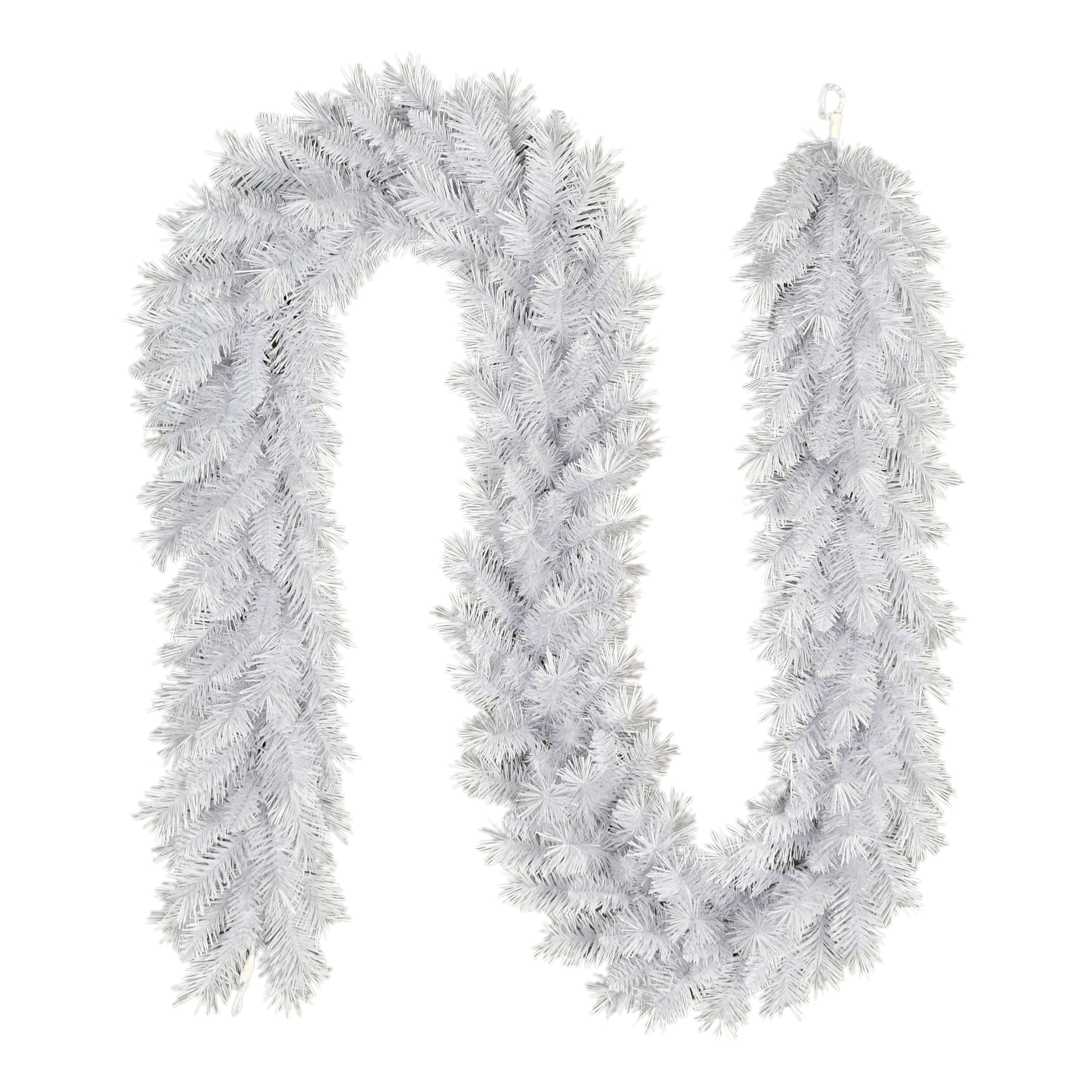 9' x 10" Artificial White Round Valley Pine Garland WH-RYG-G9-10A