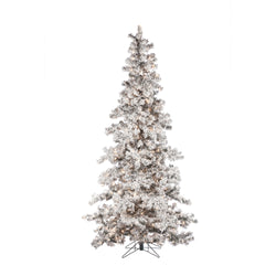 Sterling 7.5 ft. Pre Lit Clear Lights Heavy Flocked Layered Spruce