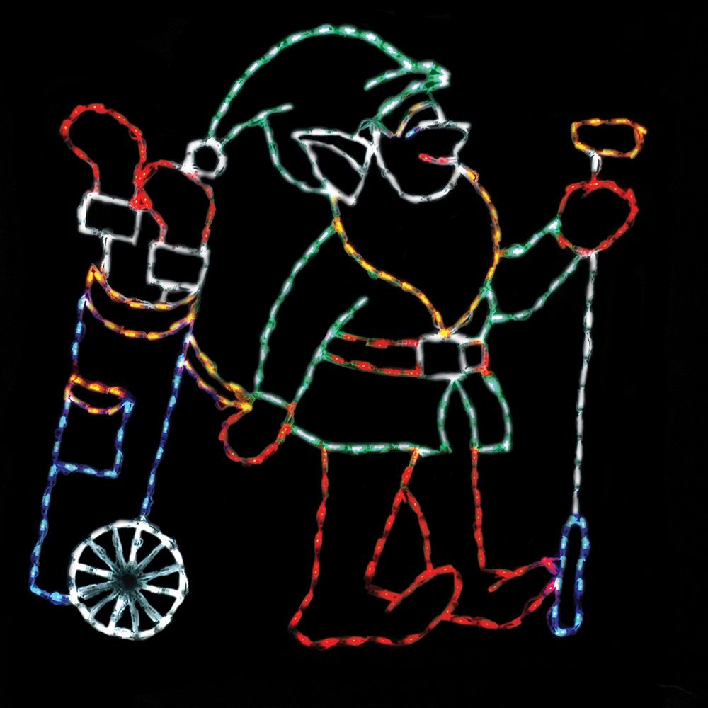 Brite Ideas 54" Golfing Elf Animated LED Display GLE40