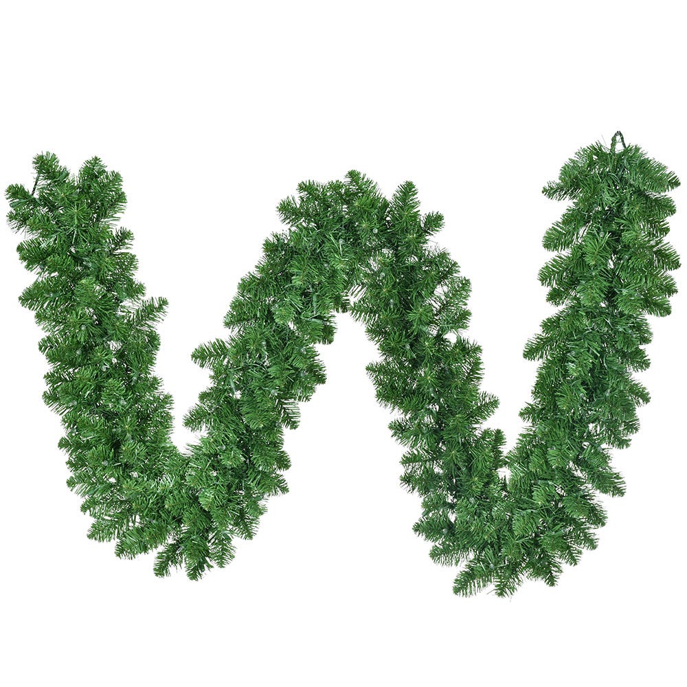 Kurt Adler 9-Foot Pre-Lit Clear Incandescent Vanderbilt Garland GRL0403