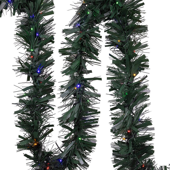 Kurt Adler 24-Foot Pre-lit Green Pathway Garland with Stakes