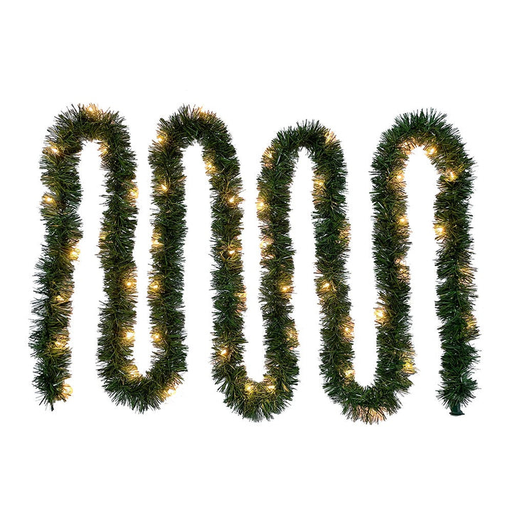 Kurt Adler 18-Inch Pre-lit Warm White Incandescent Green Garland