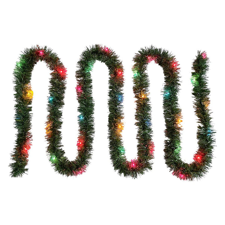 Kurt Adler 18-Inch Pre-Lit Multicolor Incandescent Green Garland