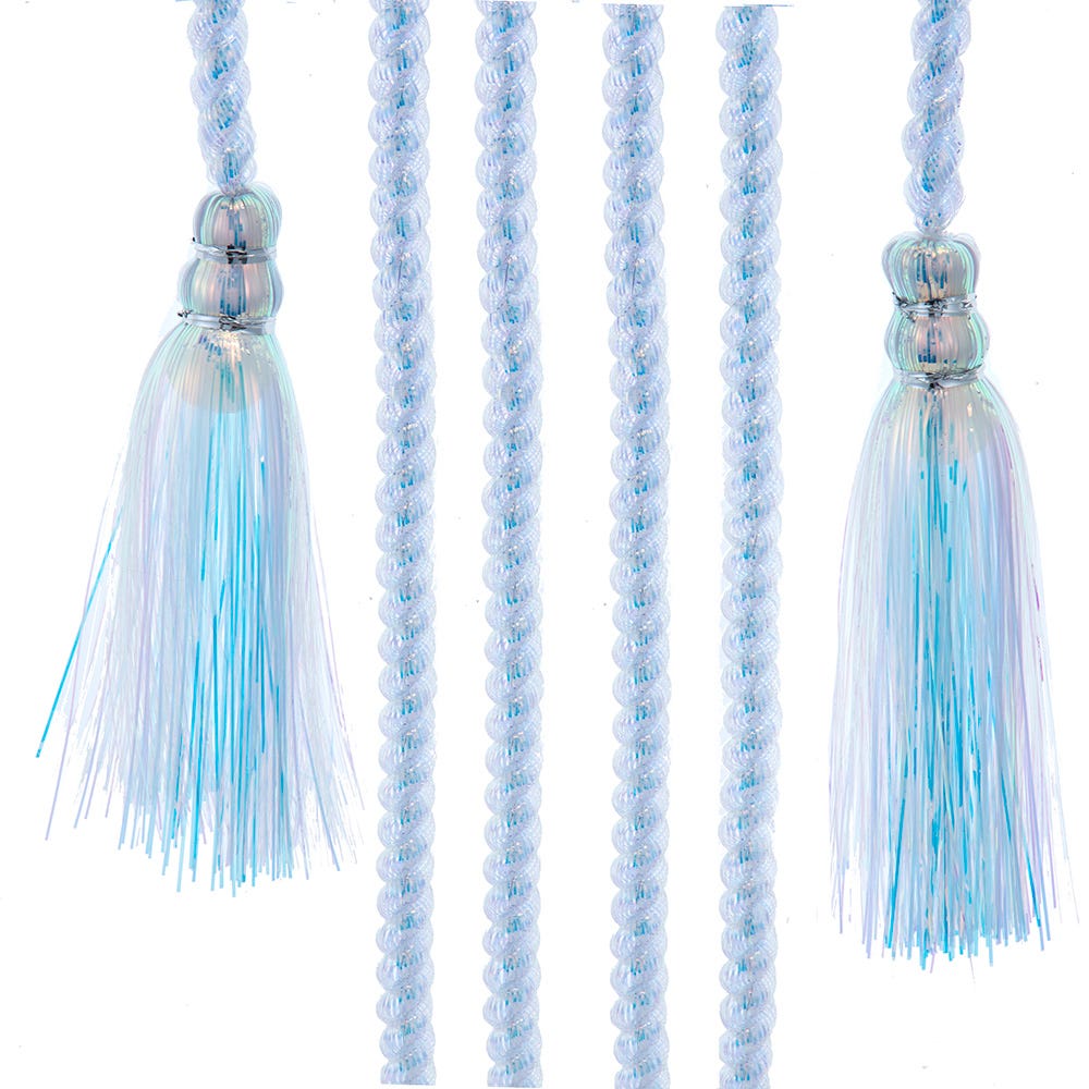 11ft Iridescent Silver Coil Tinsel Garland GRL0508S