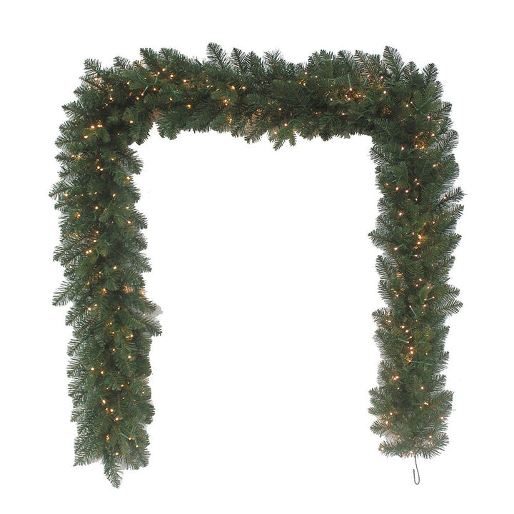 Kurt Adler 9-Foot Battery-Operated Prelit Warm White LED Noble Fir Garland