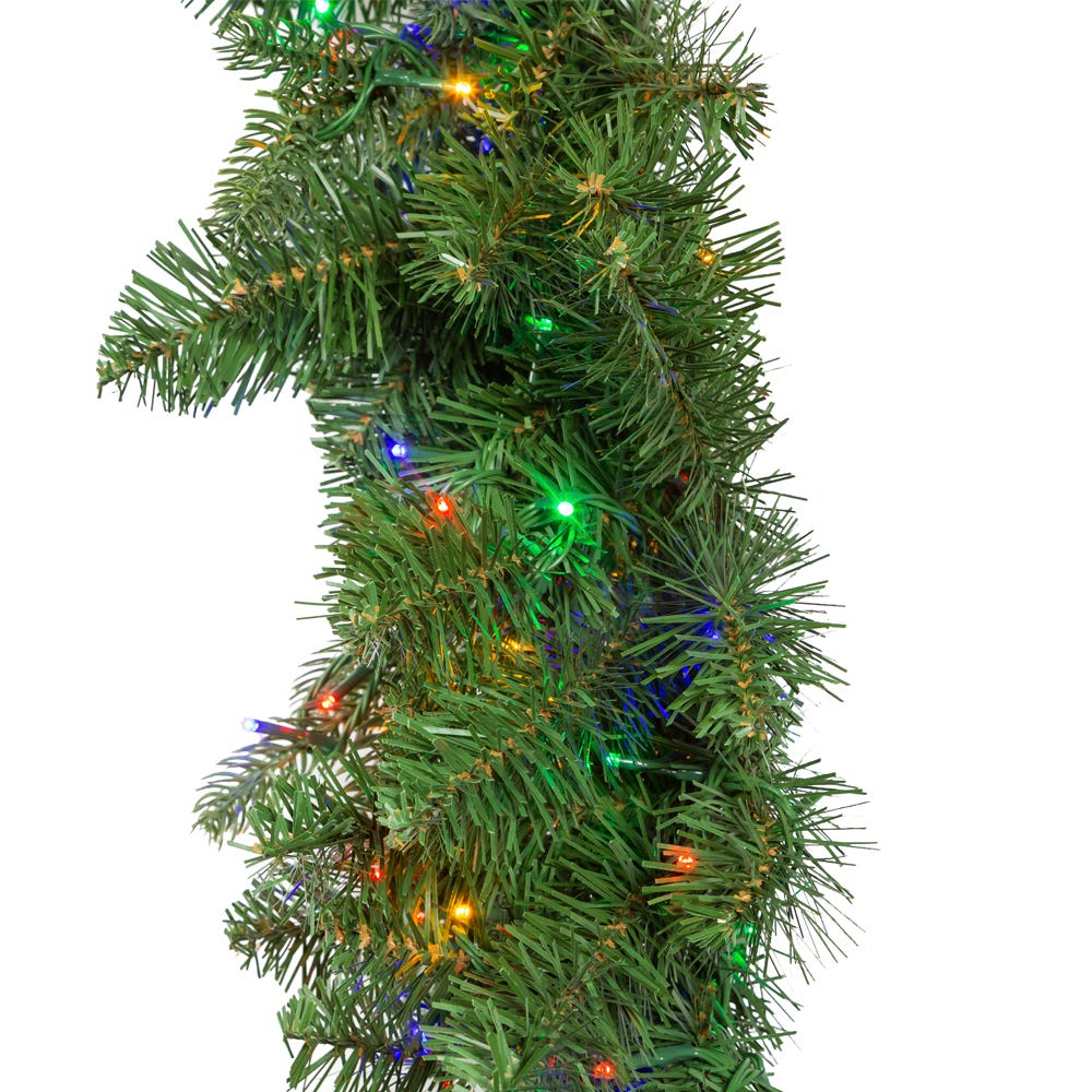Kurt Adler 9-Foot Prelit Multicolored LED Noble Fir Garland