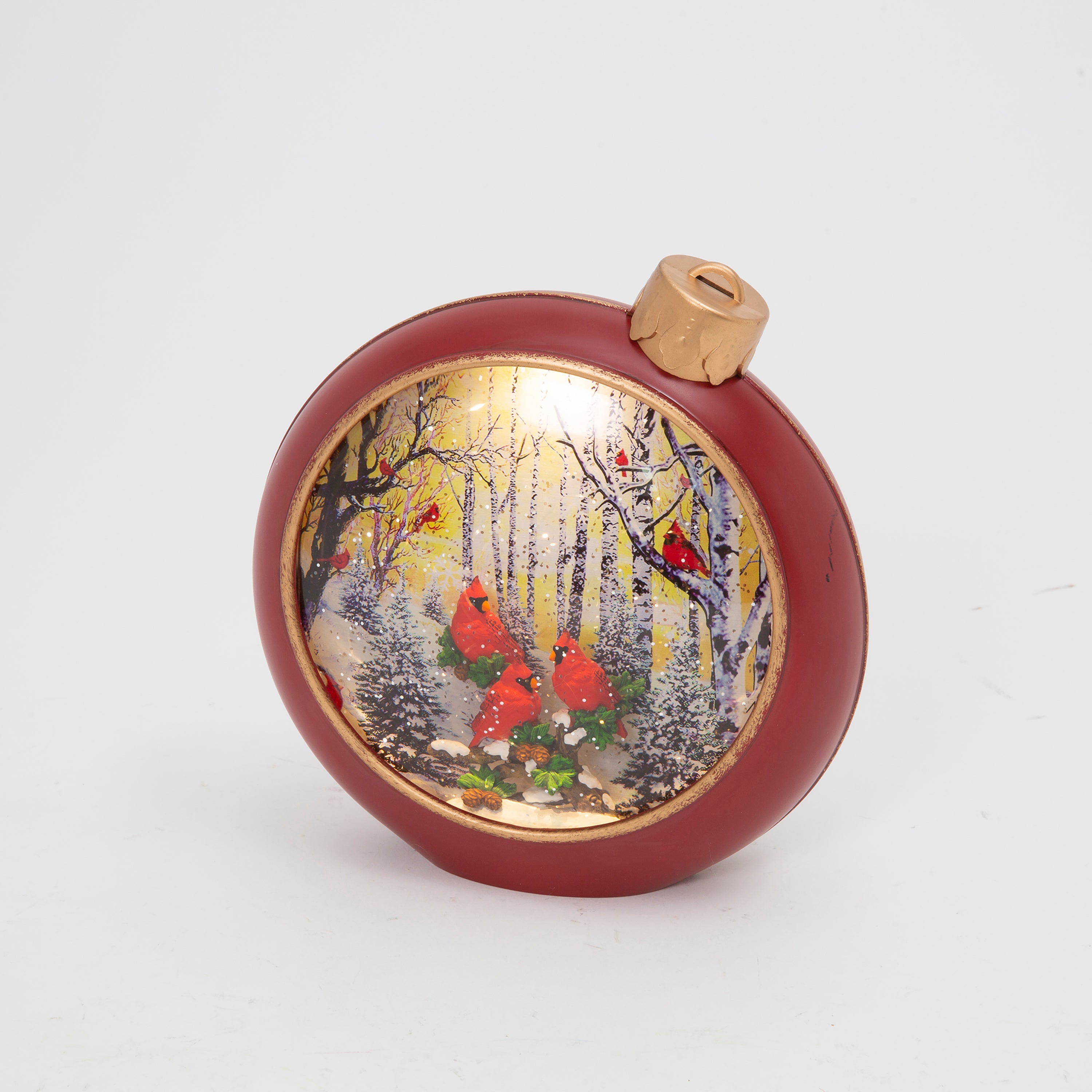 Lighted 8.3 in H Battery Operated Lighted Holiday Cardinal Scene Musical Spinning Waterglobe 2688740EC