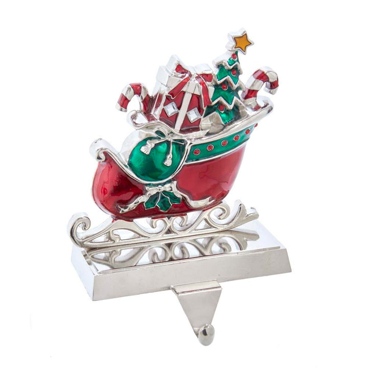 Kurt Adler 7.3-Inch Metal Sleigh Stocking Hanger