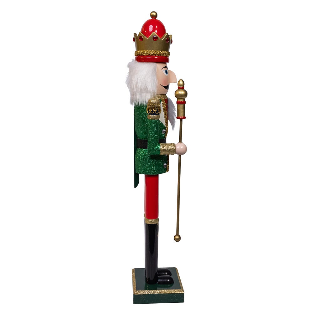 Kurt Adler stately 22-Inch Red and Green King Nutcracker