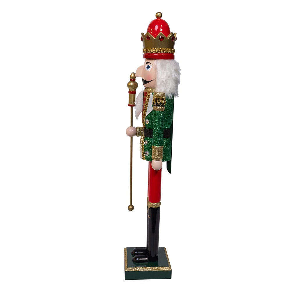 Kurt Adler stately 22-Inch Red and Green King Nutcracker