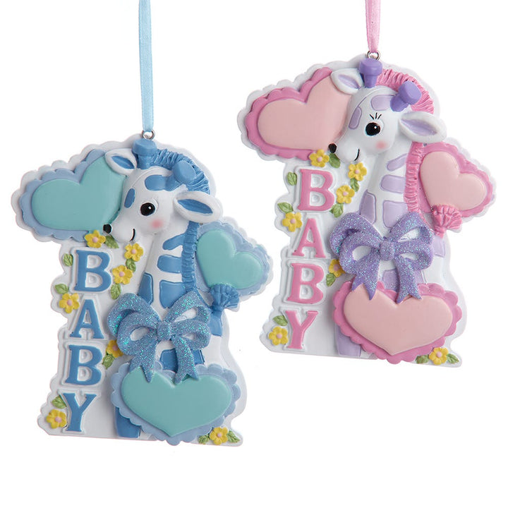 3.5" Baby's 1st Giraffe Ornament, 2 Assorted #H5673