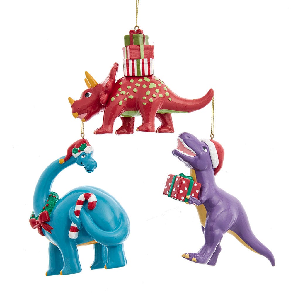 4.5" Dinosaur Blow Mold Ornament, 3 Assorted H7578