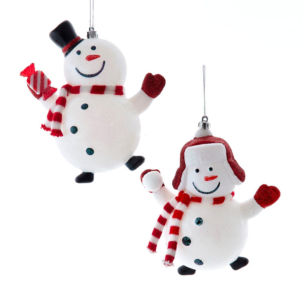 7.48" Jumbo Snowman Ornament, 2 Assorted H7602