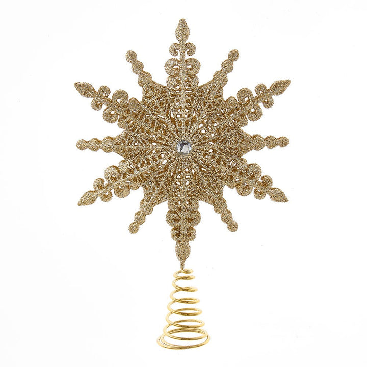 Kurt Adler 8-Inch Champagne Gold Star Tree Topper   