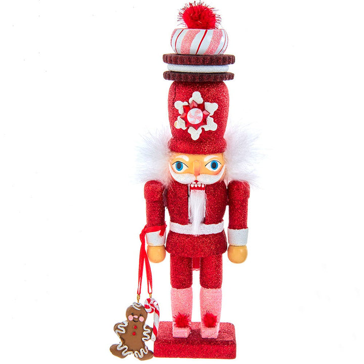 Kurt Adler 12-Inch Hollywood Red Gingerbread Nutcracker with Cookie Hat