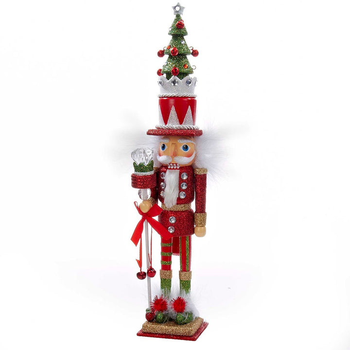 Kurt Adler 15-Inch Hollywood Red and Green Tree Hat Nutcracker