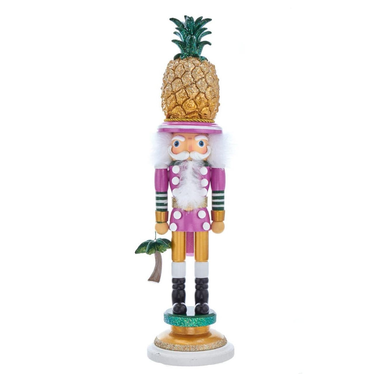 Kurt Adler 19.5-Inch Hollywood Pineapple Hat Nutcracker #HA0473