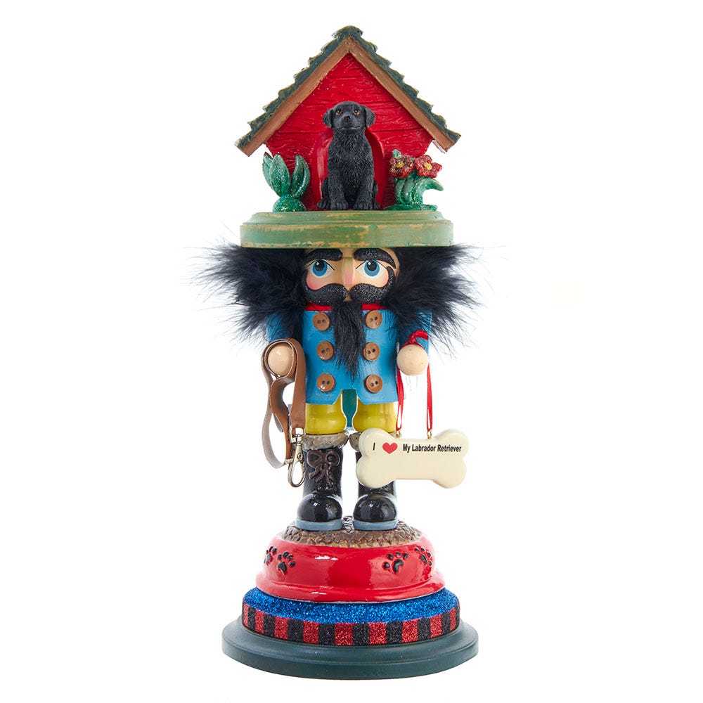 Kurt Adler 14-Inch Hollywood Dog House Hat Nutcracker HA0582