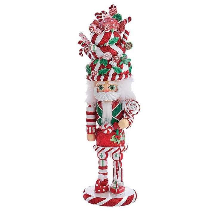 Kurt Adler 18-Inch Hollywood Nutcrackers Peppermint Candy Hat Nutcracker